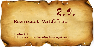 Reznicsek Valéria névjegykártya